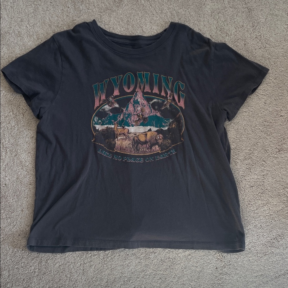 Wyoming Graphic Vintage Style T-Shirt